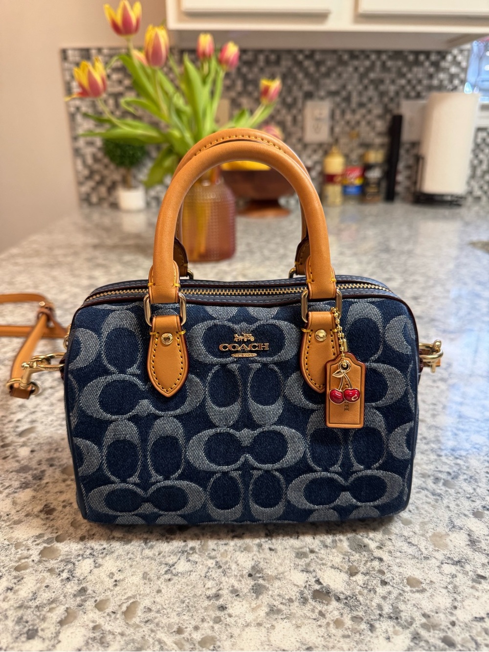 Coach denim mini rowan